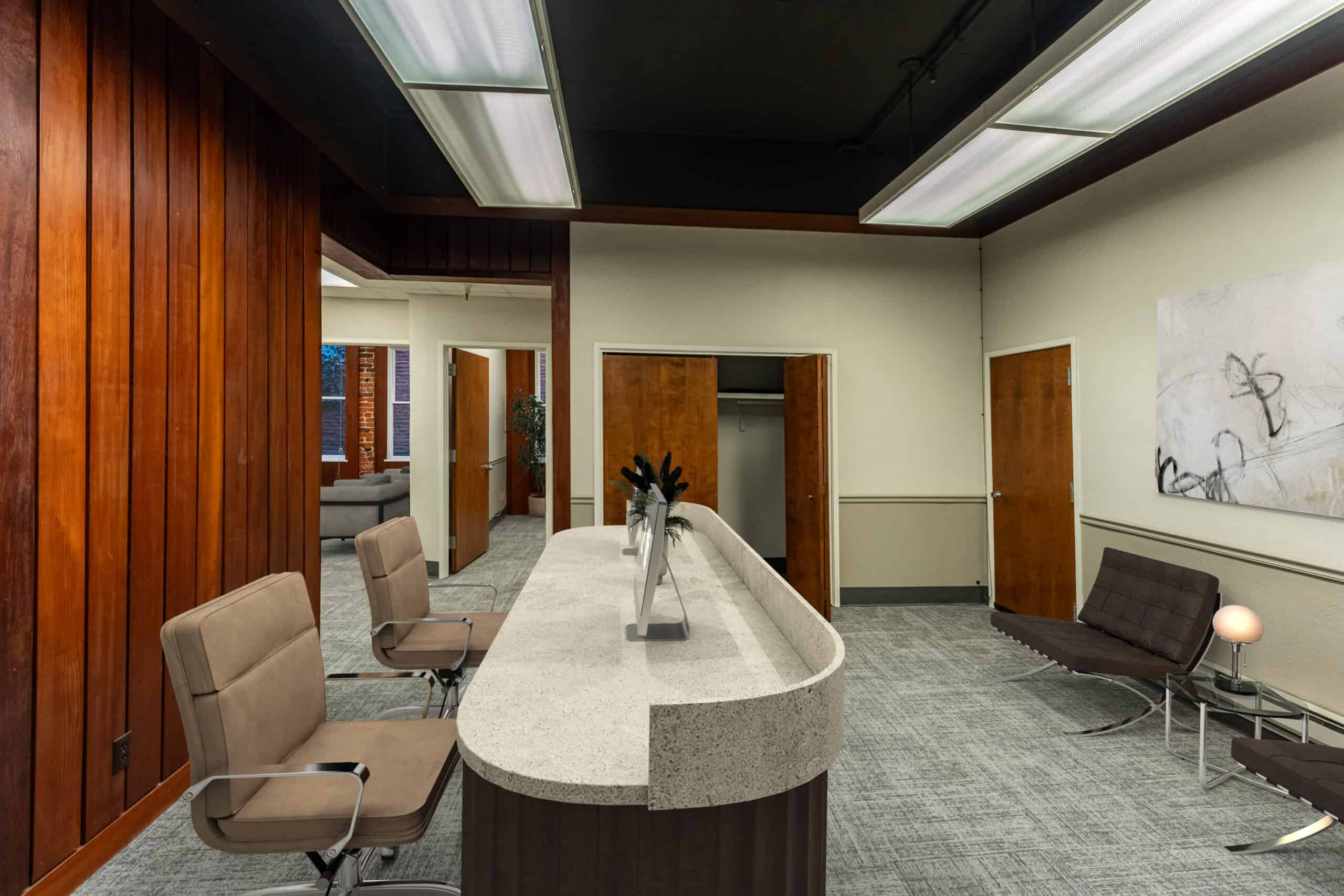 Reception area inside the Sonna Building